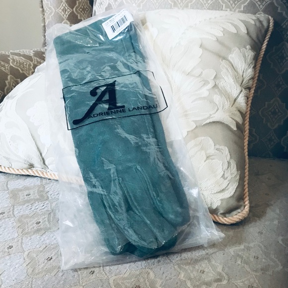 Adrienne Landau Genuine Suede Long Gloves - Picture 4 of 5